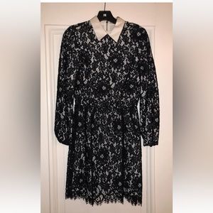 NEW. Alice + Olivia Women’s black and white lace dress Size 6